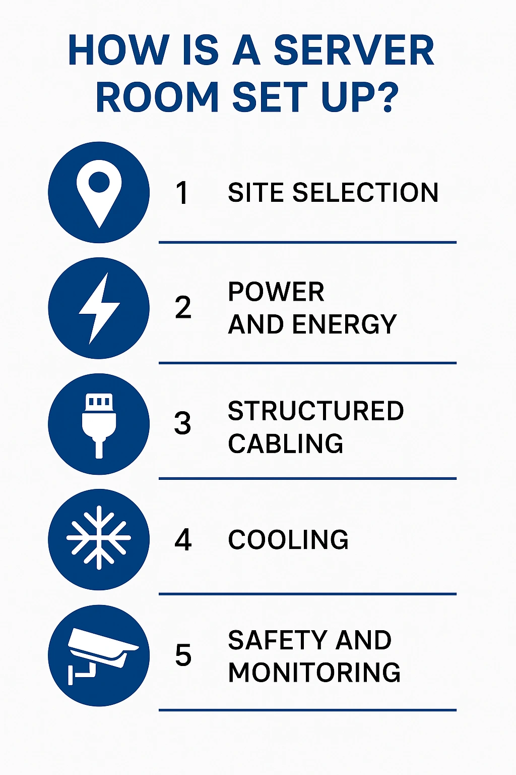 مراحل راه اندازی اتاق سرور