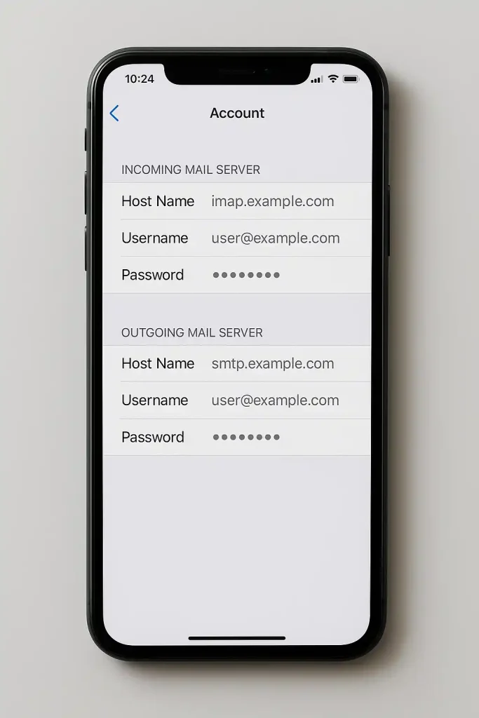 تنظیمات ایمیل اوتلوک