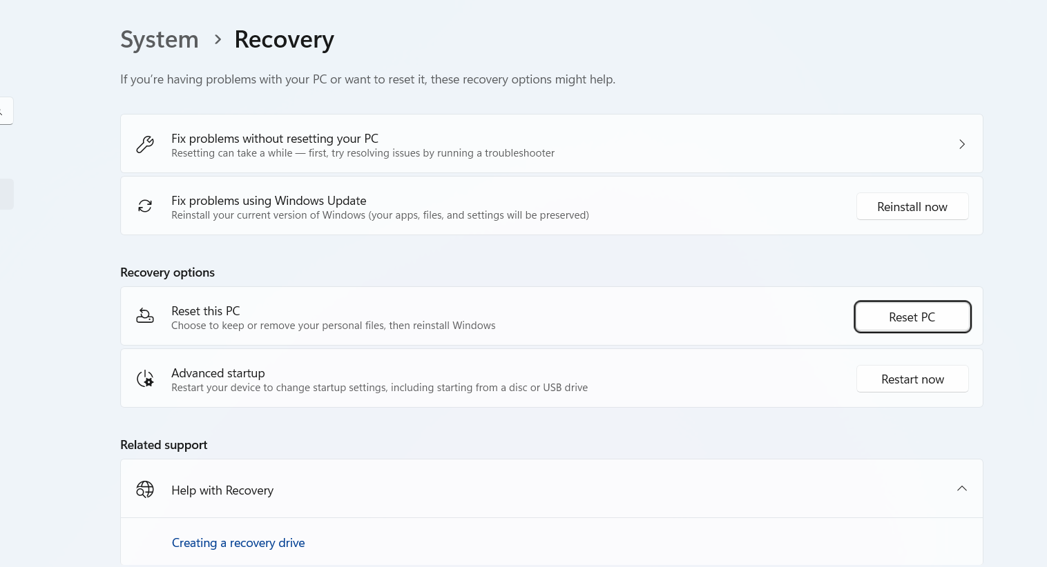 چگونه تنظیمات کارخانه کامپیوتر را برگردانیم؟ 6 ریست فکتوری ویندوز 11