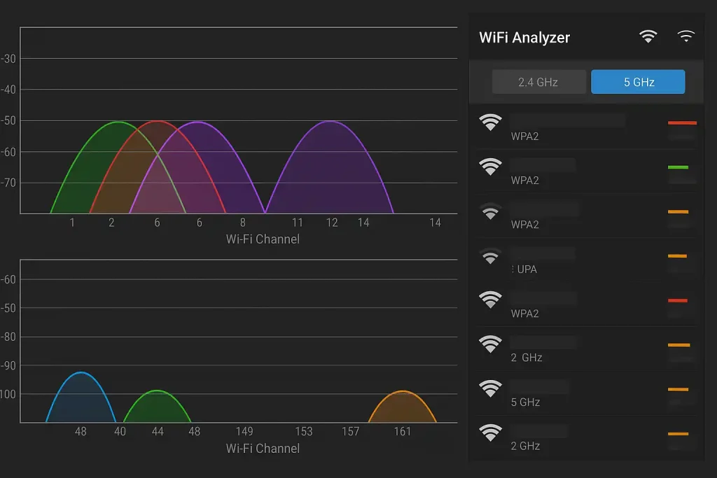 چرا شبکه سازمانی شما کند است؟ دلایل و راهحلهای بهینهسازی سرعت شبکه 3 تداخل سیگنال وای فای