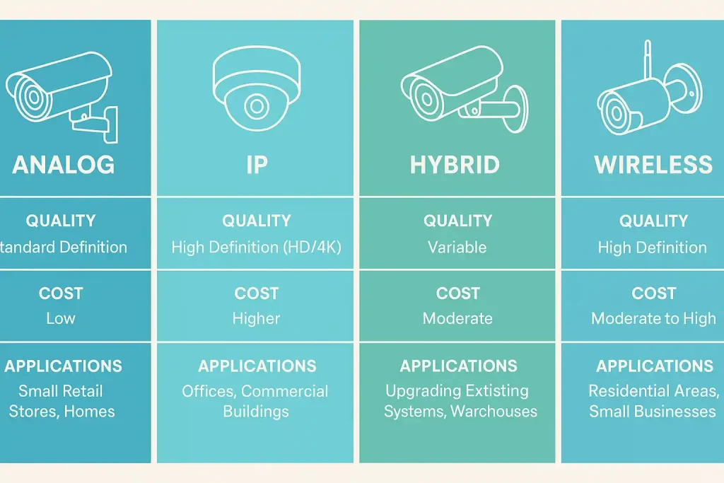 انواع دوربین مداربسته