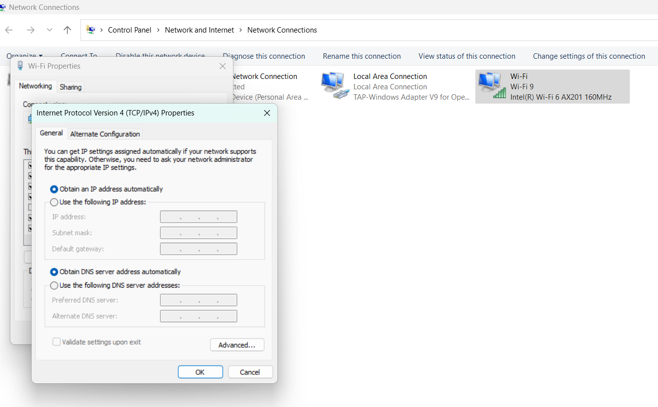 مشکل اتصال اینترنت