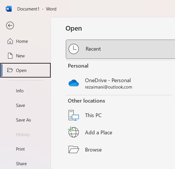 پرینت گرفتن در word