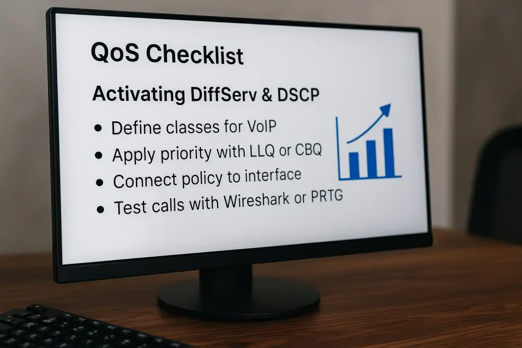 چک لیست راه اندازی QOS