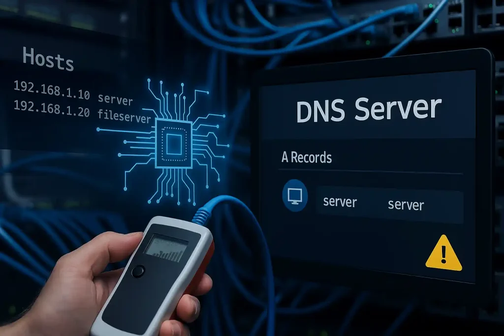 علت قطع دسترسی به سرور از طریق hostname اما فعال بودن با IP