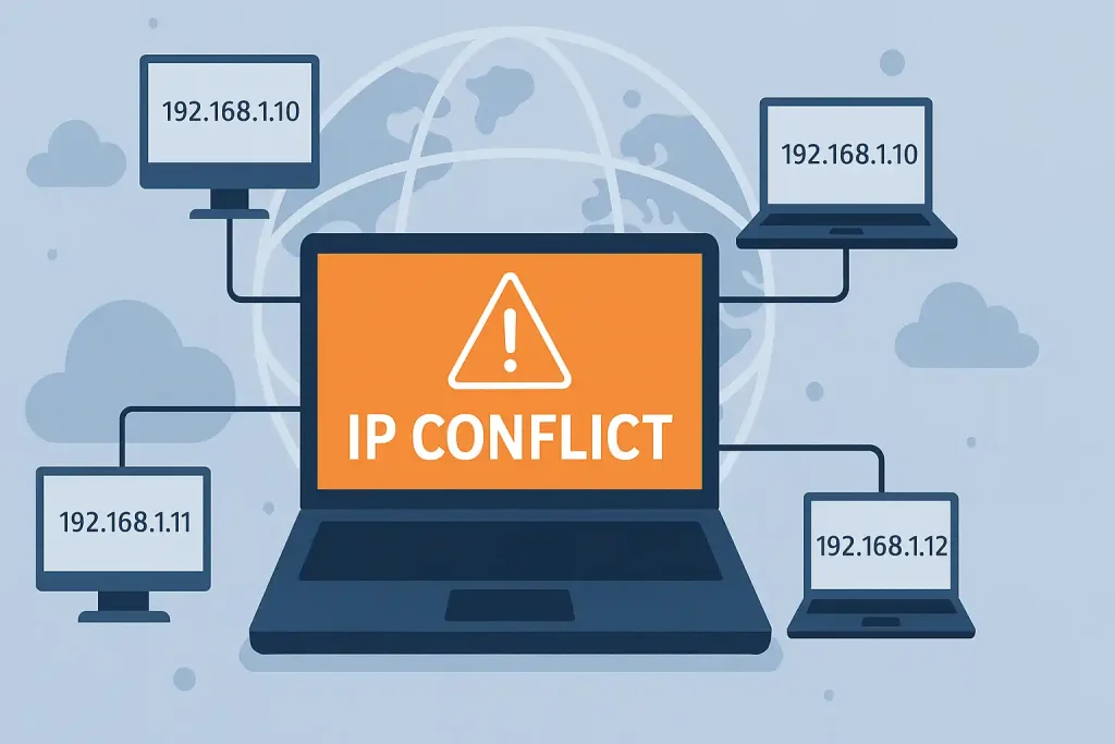 علت IP Conflict در شبکه چیست؟ | بررسی مشکل تکراری شدن IP در سیستمهای جدید علت IP Conflict در شبکه چیست؟ | بررسی مشکل تکراری شدن IP در سیستمهای جدید