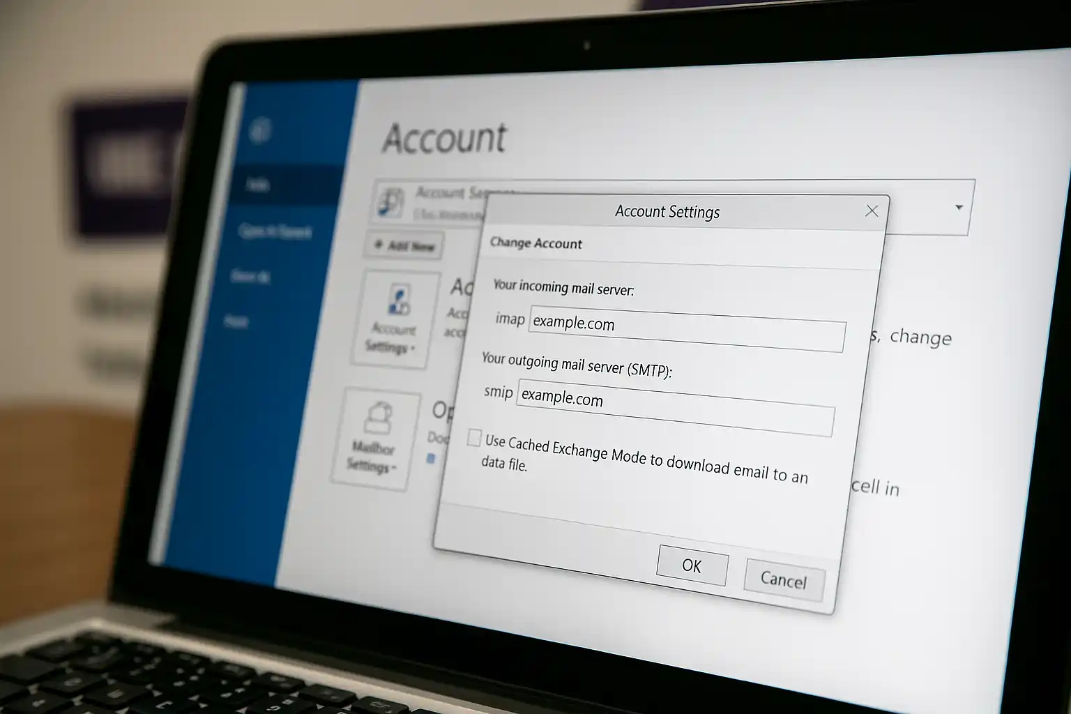 آموزش رفع مشکل عدم دریافت ایمیل در اوت لوک (Outlook) + تصویری 2 بررسی تنظیمات ایمیل