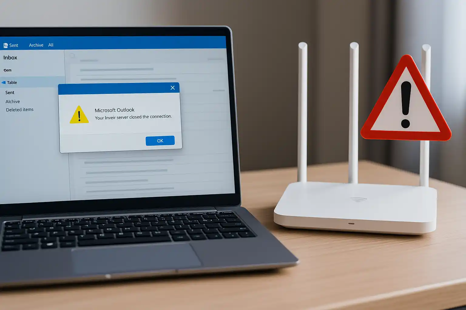 آموزش رفع مشکل عدم دریافت ایمیل در اوت لوک (Outlook) + تصویری 1 بررسی اتصال اینترنت برای رفع مشکل outlook