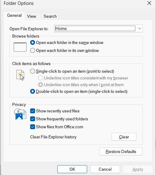 پاک کردن کش فایل اکسپلورر