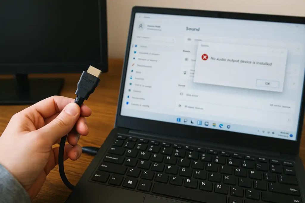 رفع مشکل قطع شدن صدا بعد از اتصال HDMI در ویندوز | آموزش سوییچ بین اسپیکر و HDMI