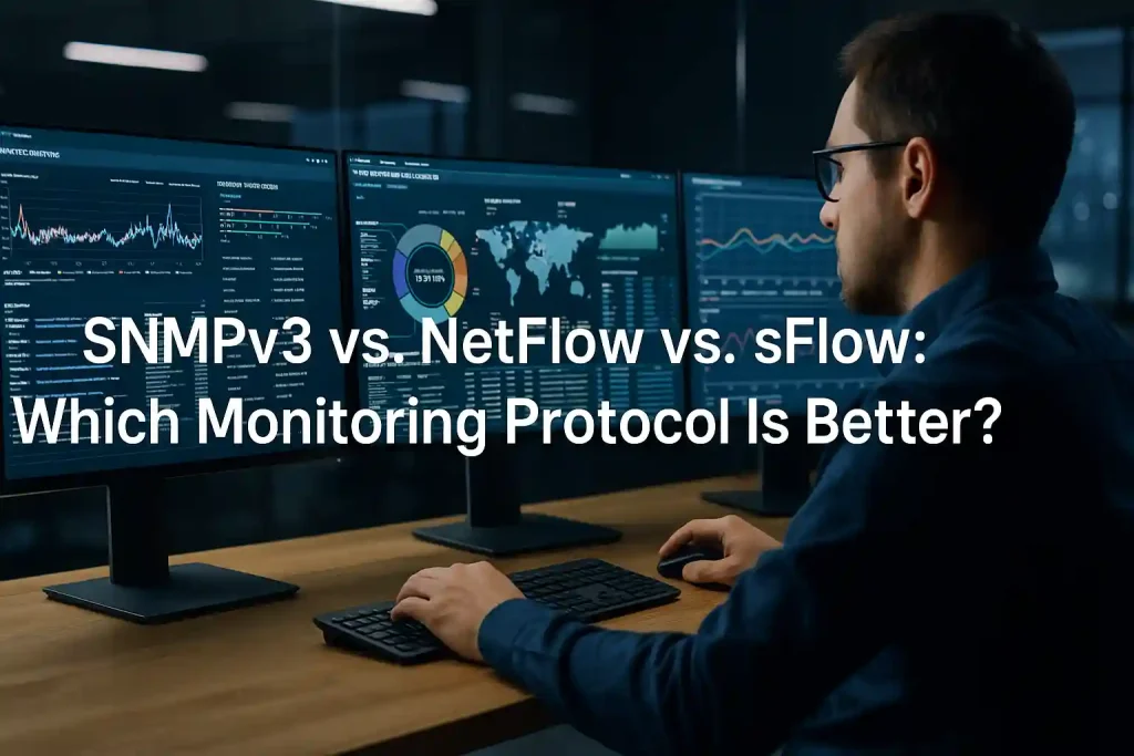 SNMPv3 در مقابل NetFlow و sFlow؛ کدام پروتکل مانیتورینگ برای شبکه شما بهتر است؟ SNMPv3 در مقابل NetFlow و sFlow؛ کدام پروتکل مانیتورینگ برای شبکه شما بهتر است؟