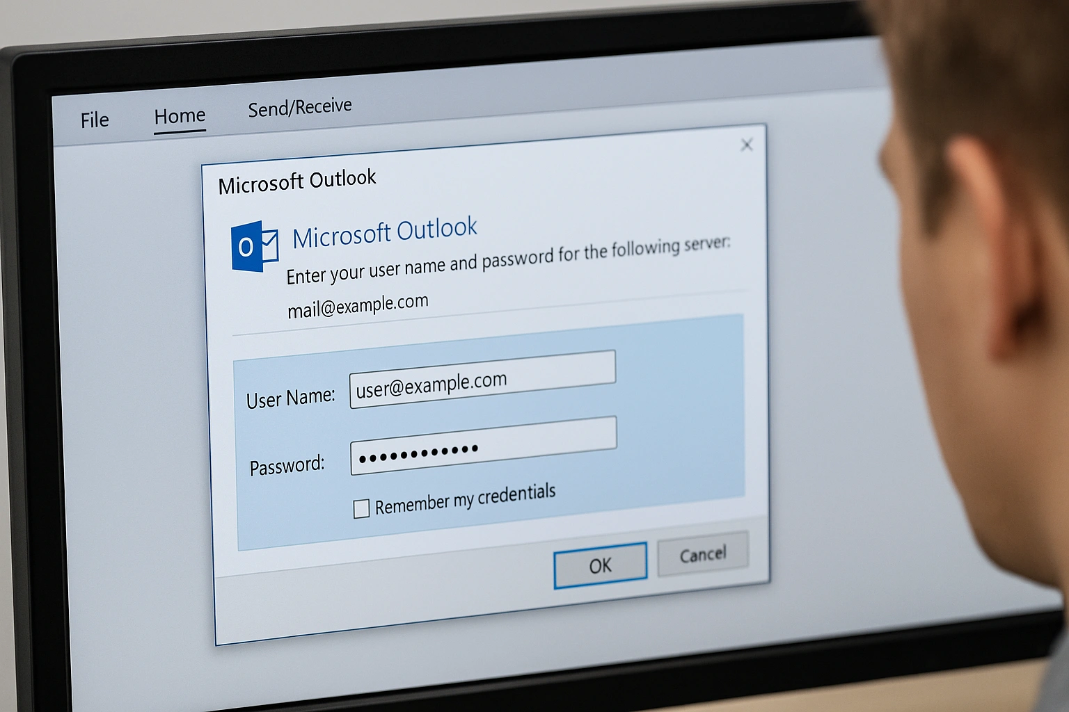 چرا Outlook مکرراً از کاربر نام کاربری و رمز عبور می‌خواهد؟