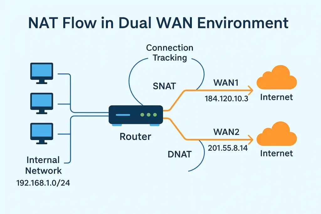 NAT Flow in Dual WAN Environment