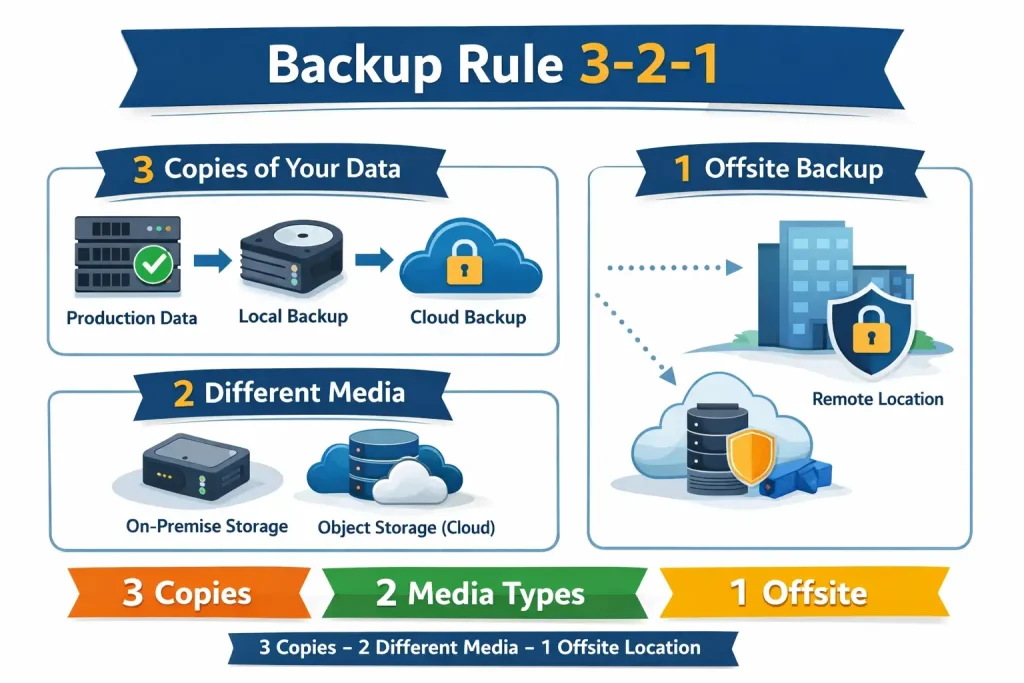 استراتژی پشتیبانگیری ۳-۲-۱ در محیطهای مجازی؛ مقایسه Veeam و Acronis برای حفاظت از دیتاسنتر Hyper-V 1 بکاپ در hyper-v