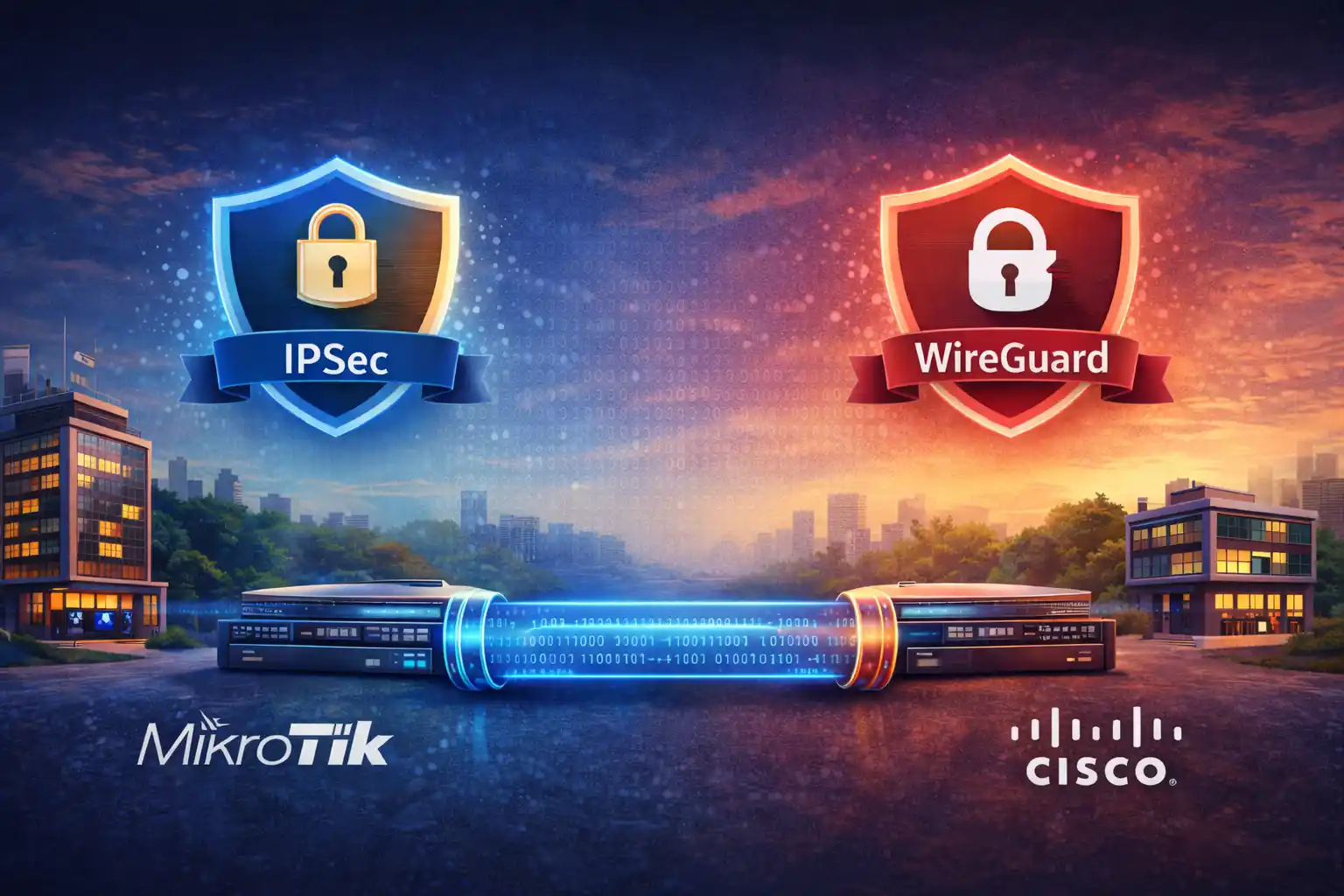 مقایسه IPSec و WireGuard در روترهای Mikrotik و Cisco